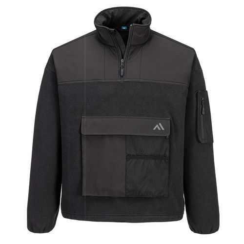 KX3 Fleece s 1/4 zipem, černá