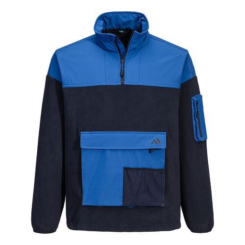 KX3 Fleece s 1/4 zipem, černá/modrá