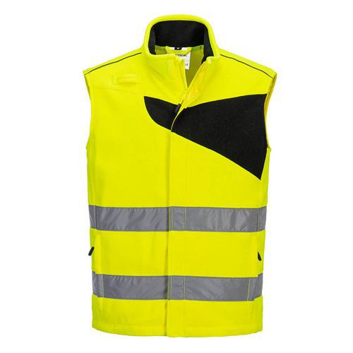 PW2 Hi-Vis Fleece vesta, černá/žlutá