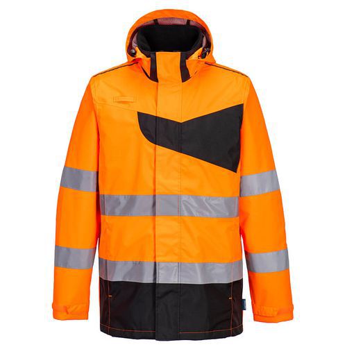 PW2 bunda do deště Hi-Vis, černá/oranžová