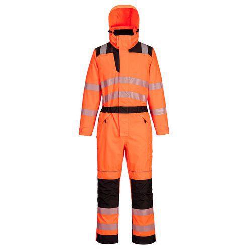 PW3 Hi-Vis kombinéza do deště, černá/oranžová