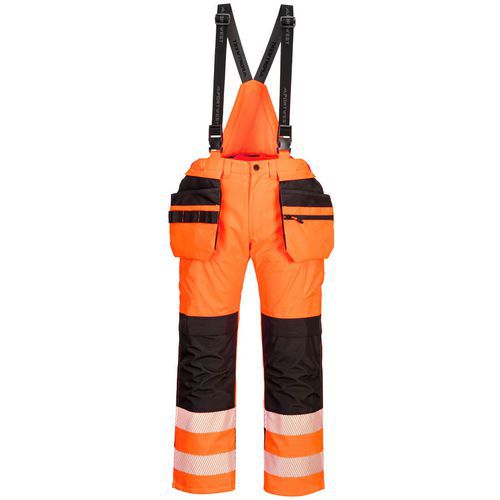 PW3 Hi-Vis laclové kalhoty, černá/oranžová