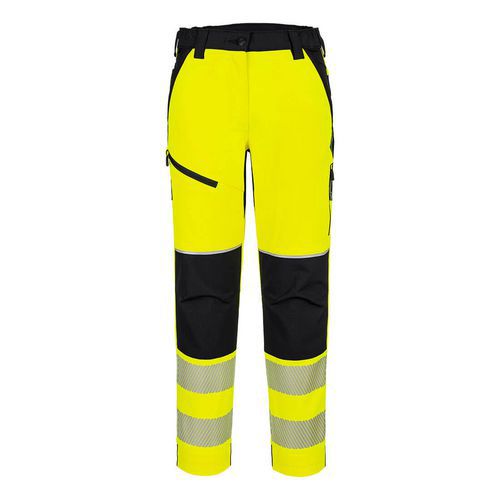Dámské strečové kalhoty PW3 Hi-Vis, černá/žlutá