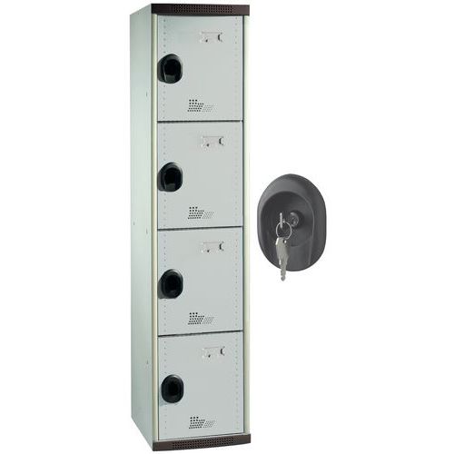 Montované šatní skříně Optimum, 4 boxy, cylindrický zámek Montované šatní skříně Optimum, 4 boxy, cylindrický zámek