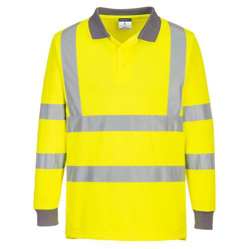 Eco Hi-Vis L/S Polo, 6 ks v balení, žlutá