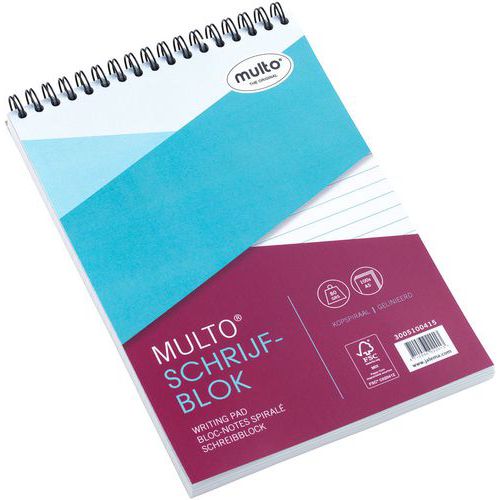 Blok kroužkový Multo A5, s horní spirálou, linkovaný, 5 ks Blok kroužkový Multo A5, s horní spirálou, linkovaný, 5 ks