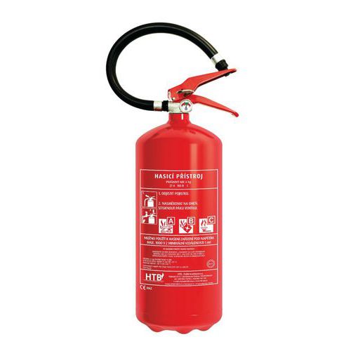 Práškový hasicí přístroj, 6 kg (27A, 183B, C), CZ etiketa