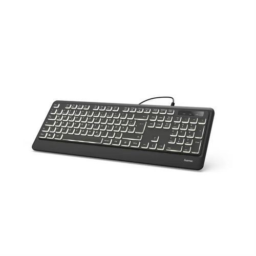 Multimediální klávesnice Hama KC-550, podsvícená, CZ/SK, černá