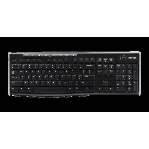 Multimediální bezdrátová klávesnice Logitech K270, CZ, černá