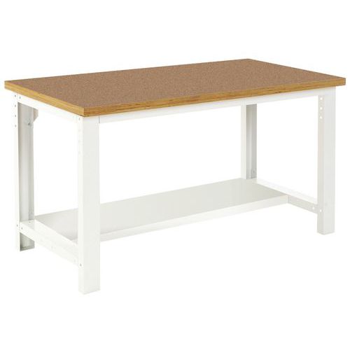 Pracovní stoly Bott Cubio, fenol, pevná police, šířka 150 cm
