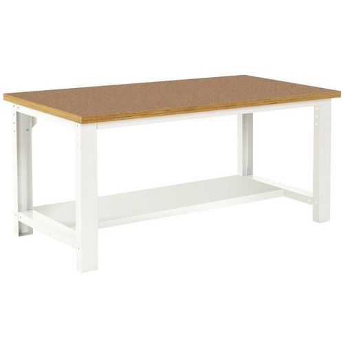 Pracovní stoly Bott Cubio, fenol, pevná police, šířka 200 cm