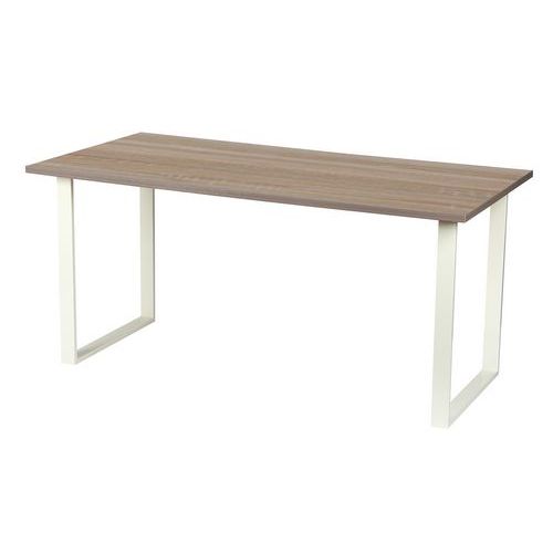 Kancelářské stoly Viva Square, rovné provedení, podnoží bílé, dub sonoma