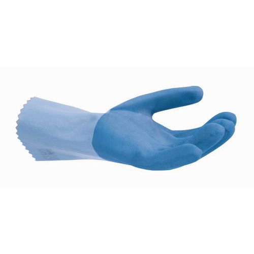 Latexové rukavice Mapa Jarsette 301, s úchopem, modrá Latexové rukavice Mapa Jarsette 301, s úchopem, modrá
