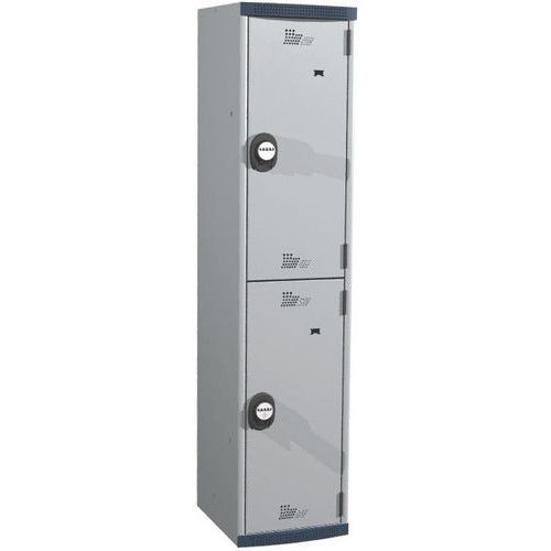 Svařované šatní skříně Acial, 1 sloupec, 2 boxy, 400 mm, kódový zámek Svařované šatní skříně Acial, 1 sloupec, 2 boxy, 400 mm, kódový zámek