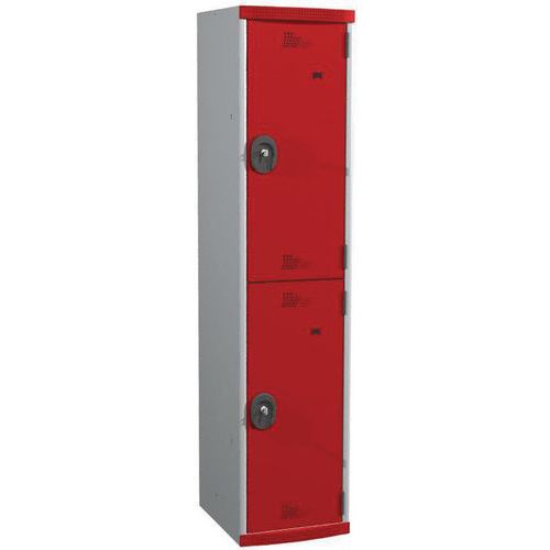 Svařované šatní skříně Acial, 1 sloupec, 2 boxy, 400 mm, cylindrický zámek Svařované šatní skříně Acial, 1 sloupec, 2 boxy, 400 mm, cylindrický zámek