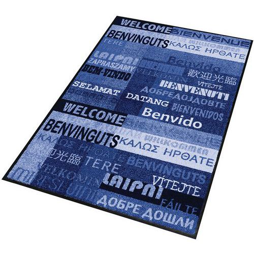 Vnitřní čisticí rohože Déco Design™ New Welcome, modrá