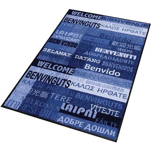 Vnitřní čisticí rohože Déco Design™ New Welcome, modrá