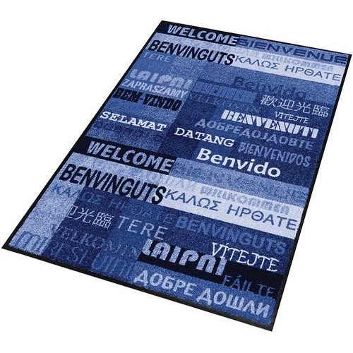 Vnitřní čisticí rohože Déco Design™ New Welcome, modrá