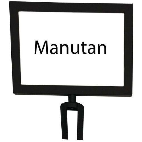 Informační tabulky k zahrazovacím sloupkům Manutan Expert 2 m, černé
