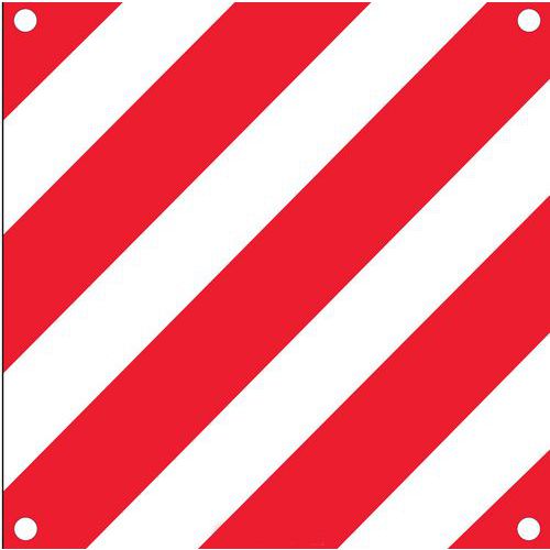 Červenobílý šrafovaný znak – Novap