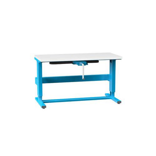 Klikou stavitelné ERGO stoly, 1500 x 700 x 790 (1100) mm, LAMINO