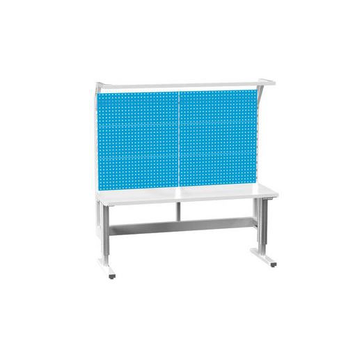 Elektricky stavitelné ERGO stoly s nástavbou, 2000 x 700 x 770 (1170) mm, LAMINO
