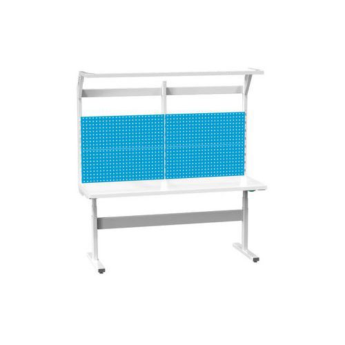 Elektrické stavitelné ERGO stoly s nástavbou, 2000 x 700 x 660 (1100) mm, LAMINO