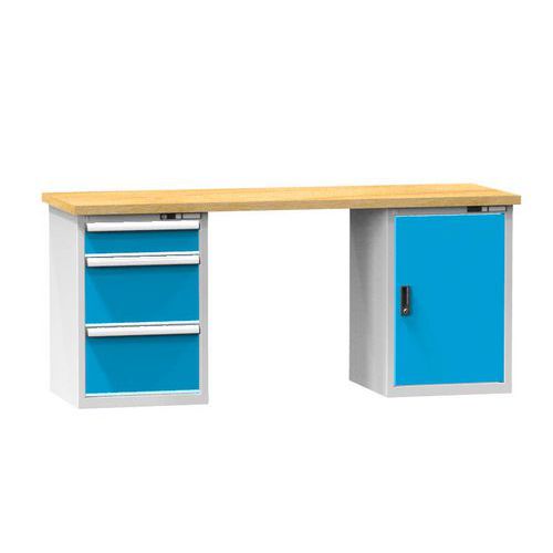 Dílenské stoly KOMBI LM4715, 1500 x 700 x 880 mm, MULTIPLEX