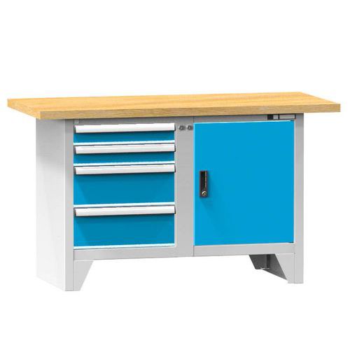 Modulární dílenské stoly PS1-2M, 1500 x 700 x 880 mm, MULTIPLEX