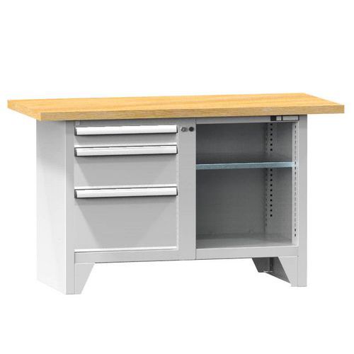 Modulární dílenské stoly PS1-4, 1500 x 700 x 880 mm, BUK