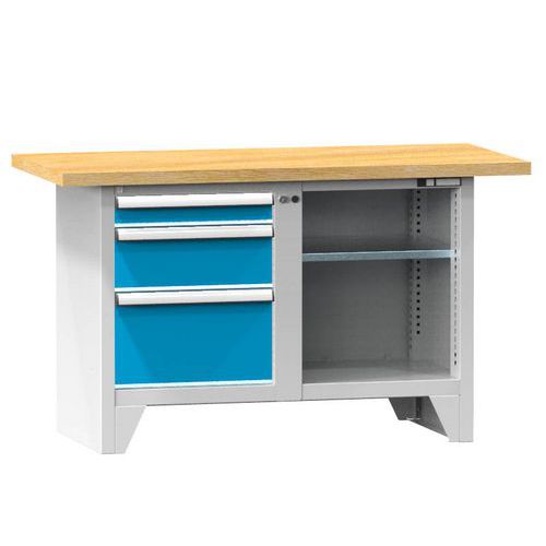 Modulární dílenské stoly PS1-4M, 1500 x 700 x 880 mm, MULTIPLEX