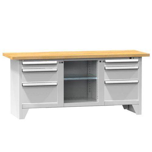 Modulární dílenské stoly PS2-1M, 2000 x 700 x 880 mm, MULTIPLEX