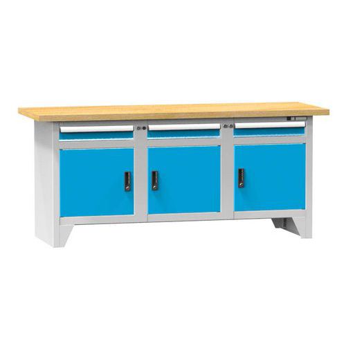 Modulární dílenské stoly PS2-3M, 2000 x 700 x 880 mm, MULTIPLEX