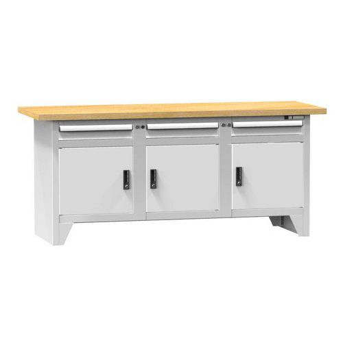 Modulární dílenské stoly PS2-3M, 2000 x 700 x 880 mm, MULTIPLEX