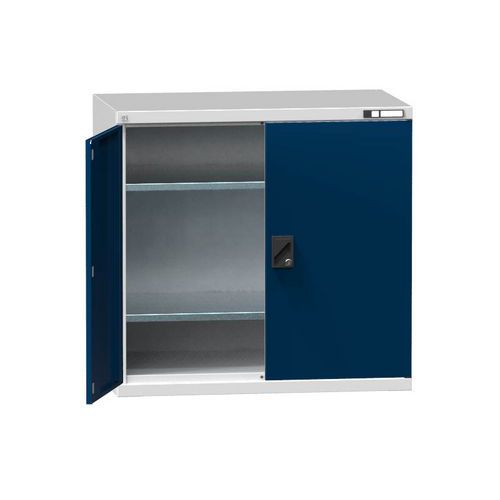 Kovové dílenské skříně na nářadí SK1, 1000 x 1044 x 625 mm, 2 police, šedá