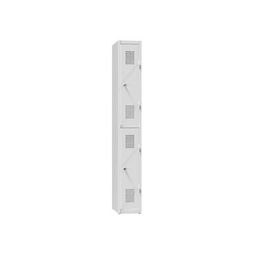 Kovové šatní skříně 2-box na soklu, půlené, 400 x 500 x 1850 mm