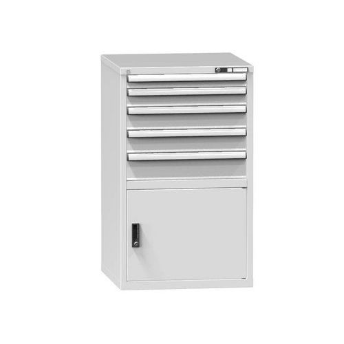 Dílenské zásuvkové skříně ZB,1215 x 731 x 753 mm, 5 zásuvek, 1 skříňka, šedá