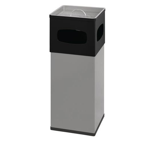 Odpadkový koš s popelníkem 50 l hliník – Vepabins Odpadkový koš s popelníkem 50 l hliník – Vepabins