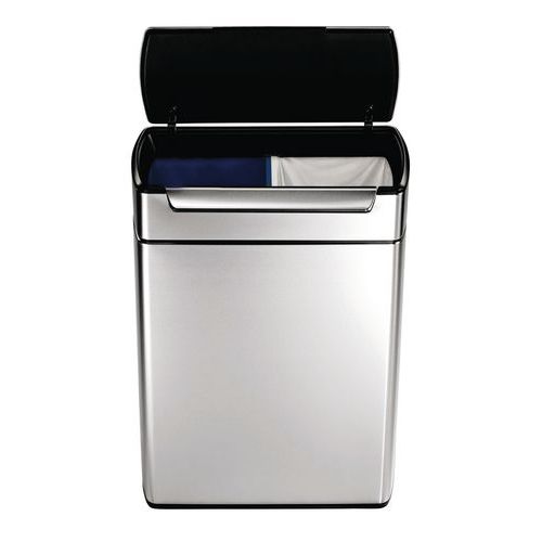 Obdélníkový odpadkový koš Touch-Bar – 2 x 24 l Simplehuman