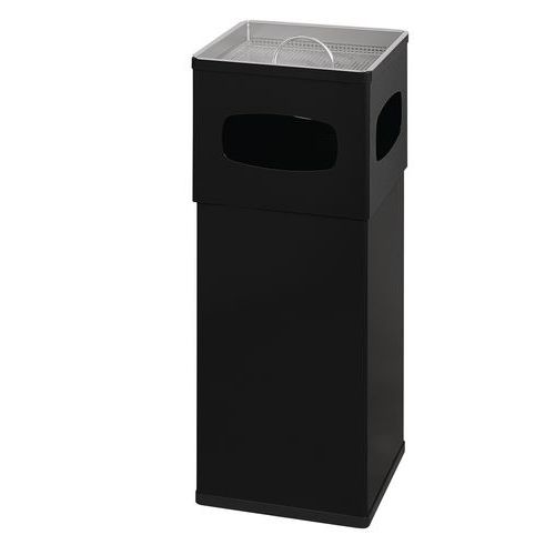 Odpadkový koš s popelníkem 50 l hliník – Vepabins Odpadkový koš s popelníkem 50 l hliník – Vepabins