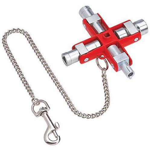 Univerzální klíč Knipex na rozvodné skříně, zamykací systém 90 mm