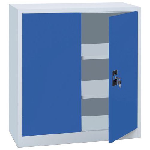 Nízké kovové spisové skříně Manutan Expert Steel, 100 x 100 x 42,3 cm