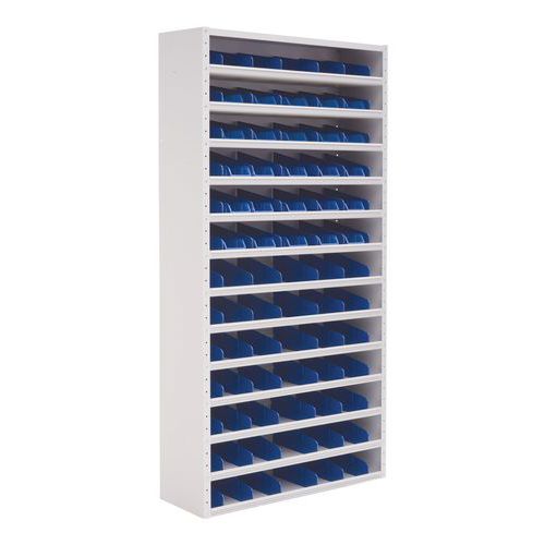 Kovové regály s děliči Manutan Expert, 198 x 60 x 20 - 30 cm, 12 polic, šedé Kovové regály s děliči Manutan Expert, 198 x 60 x 20 - 30 cm, 12 polic, šedé