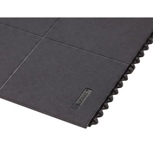 Antistatická gumová dlaždice Cushion Ease Solid™ ESD, černá, 91 x 91 x 1,9 cm