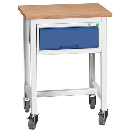 Mobilní dílenské stoly Bott Verso Storage se zásuvkou, šířka 70 cm, multiplex/linoleum