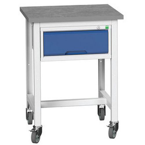 Mobilní dílenské stoly Bott Verso Storage se zásuvkou, šířka 70 cm, multiplex/linoleum