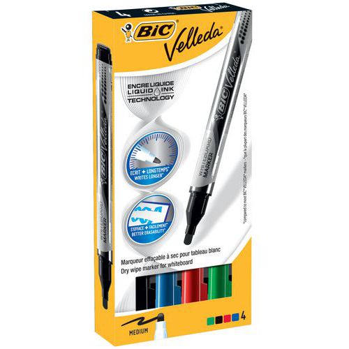Popisovače BIC Velleda Pocket, stíratelné