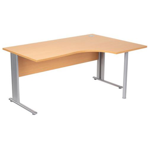 Kancelářské stoly Manutan Expert, 72 x 160 - 180 x 110 cm, pravé/levé provedení, buk