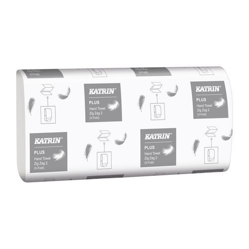 Papírové ručníky Katrin Plus ZZ - Handy Pack 2vrstvé, 200 útržků, bílé, 20 ks