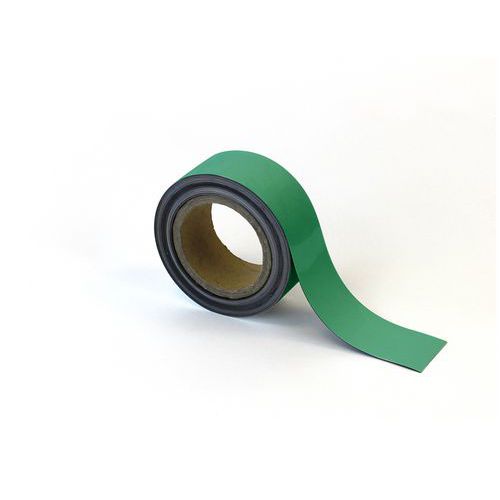 Magnetické pásky na regály Manutan Expert, 10 m, zelené